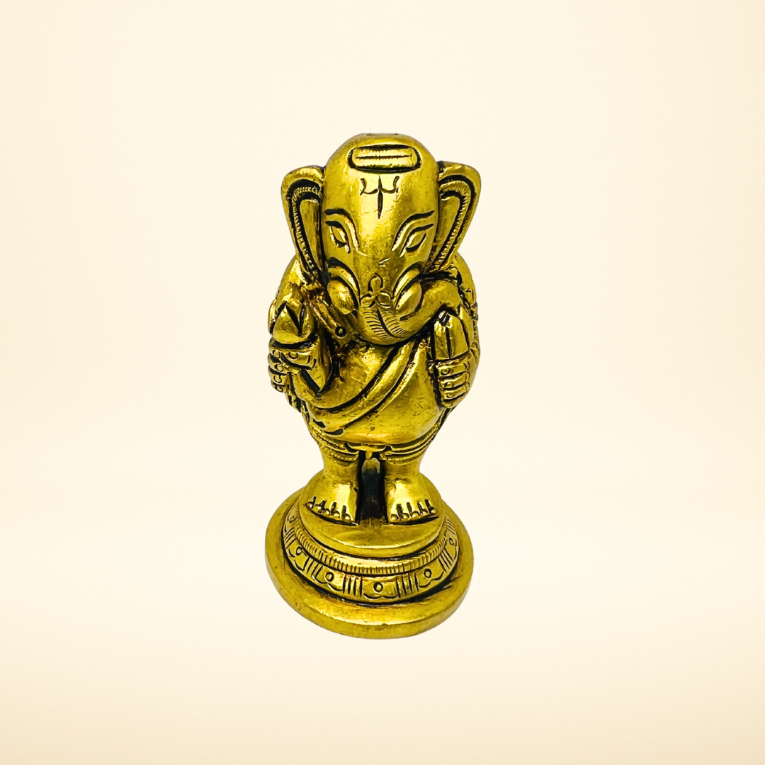 Standing Ganesh Brass Statue