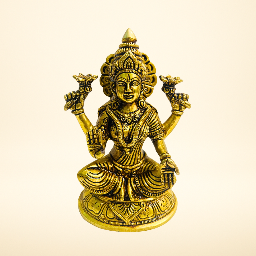 Brass Statue Of Goddess Lakshmi