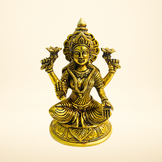 Brass Statue Of Goddess Lakshmi