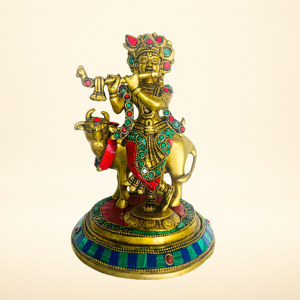 Lord Krishna Brass Statue